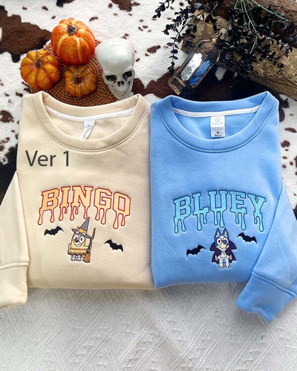 Spooky Bluey Friends (Full Version)  – Embroidered Youth Sweatshirt