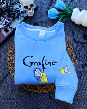 Coraline & Wybie – Embroidered Youth Sweatshirt