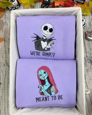 Jack & Sally – Embroidered Youth Sweatshirt