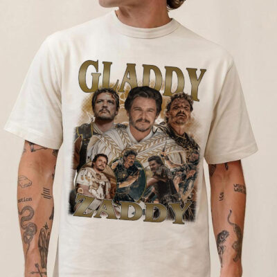 Gladdy Zaddy Gladiator 2 Pedro Pascal Vintage – Shirt