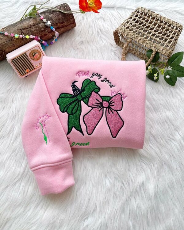 Pink & Green Magic (Wicked) – Embroidered Youth Sweatshirt