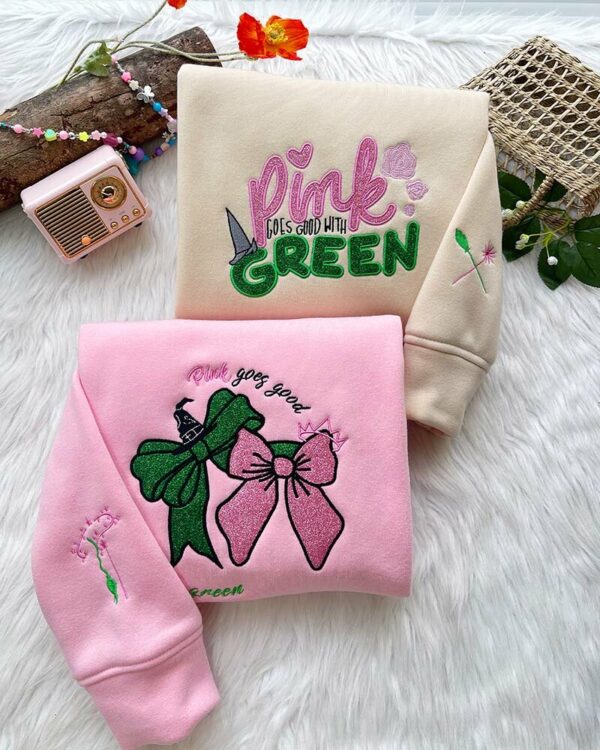 Pink & Green Magic (Wicked) – Embroidered Youth Sweatshirt