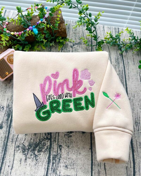 Pink & Green Magic (Wicked) – Embroidered Youth Sweatshirt