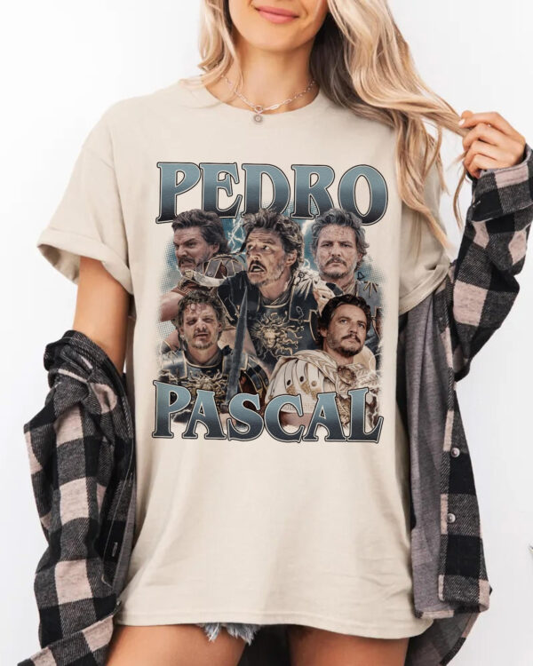 Pedro Pascal Blue Vintage – Shirt