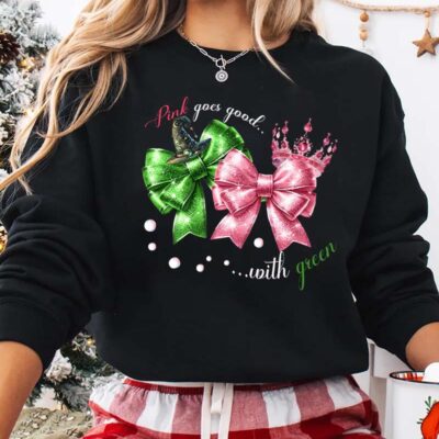 Wicked Pink Goes Good With Green – Sweatshirt