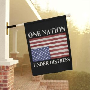 One Nation Under Distress House Garden Flag, Upside Down American Flag