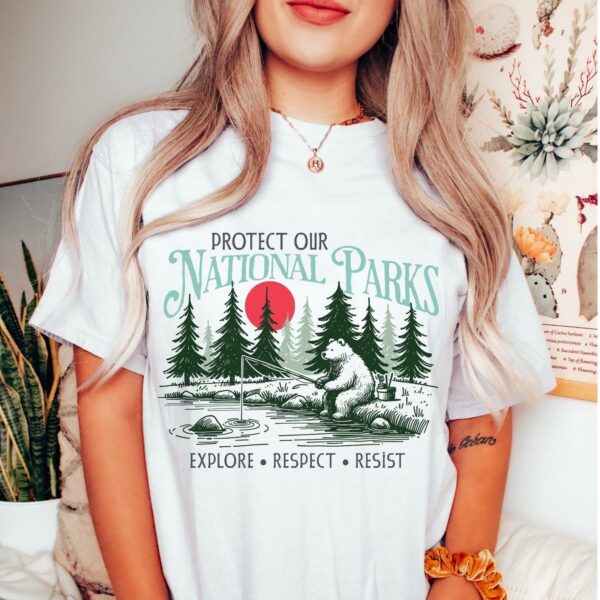 Protect Our National Parks Shirt, Anti Jump Sweatshirt, Bear National Parks Support – T-shirt