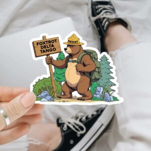 Resist Bear Foxtrot Delta Tango Anti Trump Magnet/Sticker,  Protect National Parks