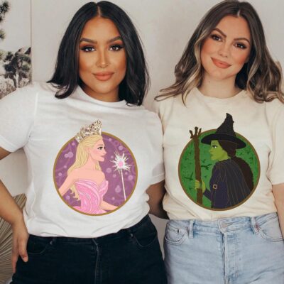 Glinda And Elphaba Witch Shirt – Printed T-shirt/Sweatshirt/Hoodie
