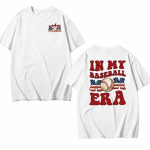 In My Baseball Mom Era 2 Sides Graphic Shirt, Baseball Mama Sweatshirt, Baseball Game Day Hoodie, Tee For Sport Lovers, Unisex Women/Men Top