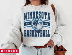 Minnesota Timberwolve, Vintage Minnesota Timberwolve shirt, Timberwolves Sweater, Vintage Basketball Fan T-Shirt