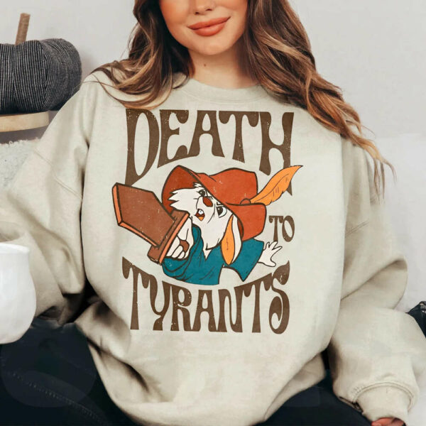 Retro 70s Skippy Rabbit Deadth To Tyrants Shirt, Robin Hood T-shirt, Birthday Gift Tee, Matching Family Shirts