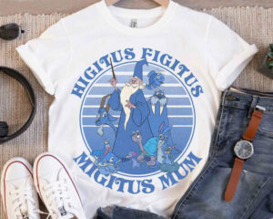 Higitus Figitus Migitus Mum Retro 90s Merlinn T-shirt, The Sword In The Stone, Unisex T-shirt Family, Matching Family Shirts, Vacation Trip Sweatshirt, Trip shirt