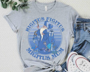 Higitus Figitus Migitus Mum Retro 90s Merlinn T-shirt, The Sword In The Stone, Unisex T-shirt Family, Matching Family Shirts, Vacation Trip Sweatshirt, Trip shirt