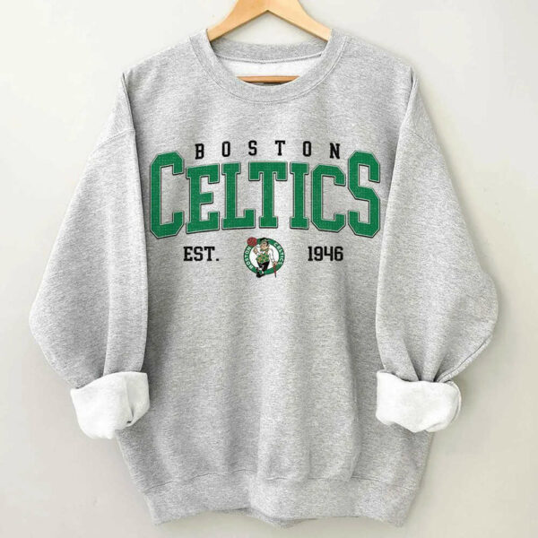 Vintage 90s Boston Celtics Shirt, Crewneck Boston Celtics Sweatshirt, Christmas Gift For Celtics Fan, Basketball Sweatshirt T-Shirt