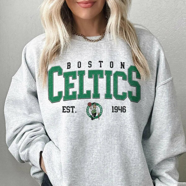 Vintage 90s Boston Celtics Shirt, Crewneck Boston Celtics Sweatshirt, Christmas Gift For Celtics Fan, Basketball Sweatshirt T-Shirt