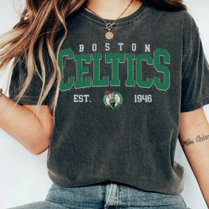 Vintage 90s Boston Celtics Shirt, Crewneck Boston Celtics Sweatshirt, Christmas Gift For Celtics Fan, Basketball Sweatshirt T-Shirt