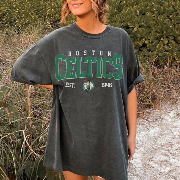Vintage 90s Boston Celtics Shirt, Crewneck Boston Celtics Sweatshirt, Christmas Gift For Celtics Fan, Basketball Sweatshirt T-Shirt