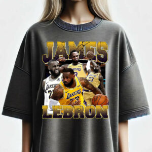 Retro 90s Lebron James Bootleg Tshirt Design, Png Digital Download, King James Graphic Tee, Basketball Sublimation T-Shirt