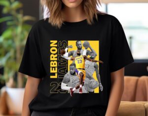 LeBron James Shirt Version 2, Miami Heat NBA SLAM Cover T-Shirt, Unisex Sports Tee, Vintage Retro Basketball Streetwear, Gift For Men, Dad, Guys T-Shirt