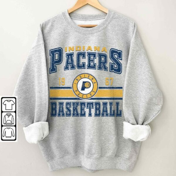 Indiana Pacers Basketball Vintage Sweatshirt, Pacers Retro Shirt, Gift For Fan Indiana Christmas, Indiana Basketball 90s T-Shirt