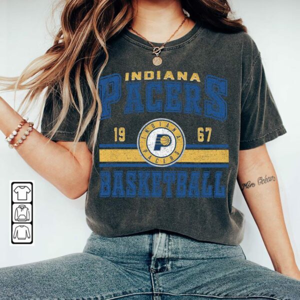Indiana Pacers Basketball Vintage Sweatshirt, Pacers Retro Shirt, Gift For Fan Indiana Christmas, Indiana Basketball 90s T-Shirt
