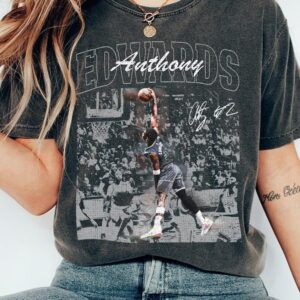 Anthony Edwards Minnesota Timberwolves Basketball Vintage T-Shirt