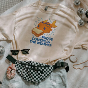 Pudge Controls The Weather Fish Lilo & Stitch Embroidered T-Shirt