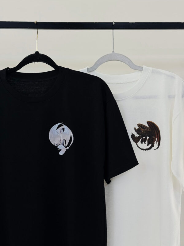 Night Fury and Light Fury Couple 2 Sides T-Shirt
