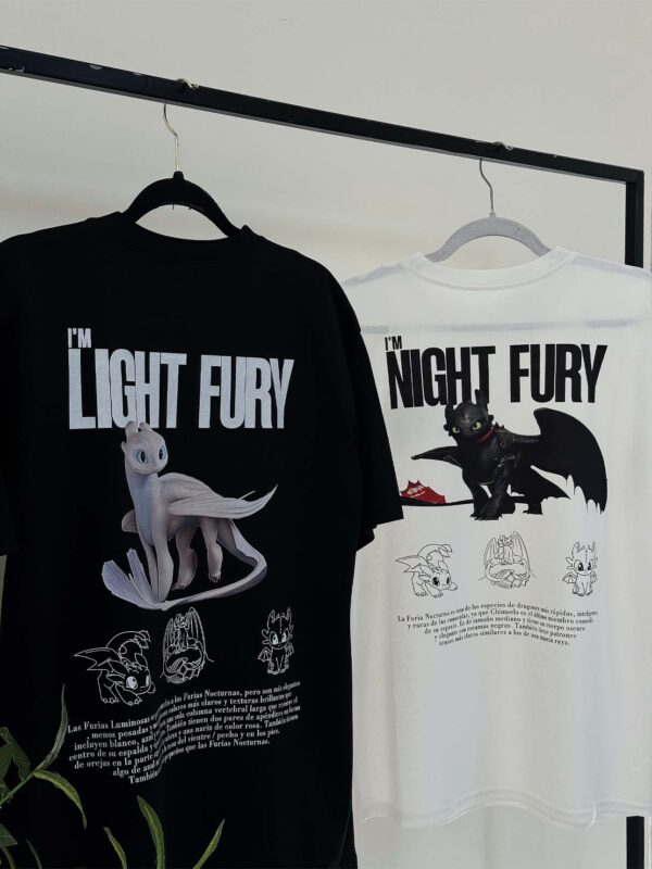 Night Fury and Light Fury Couple 2 Sides T-Shirt
