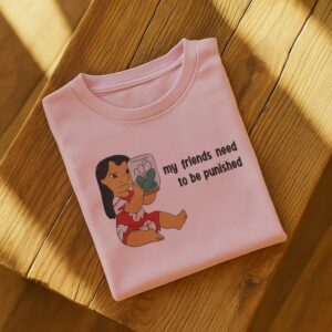 My Friends Need To Be Punished Embroidered T-Shirt