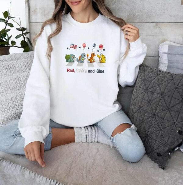 P0kem0nn Character Embroidered Sweatshirt T-Shirt