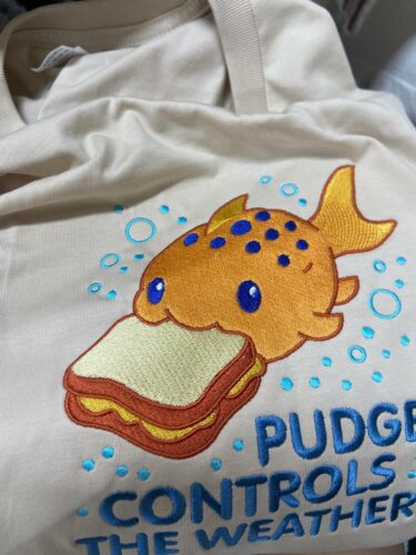 Pudge Controls The Weather Fish Lilo & Stitch Embroidered T-Shirt photo review