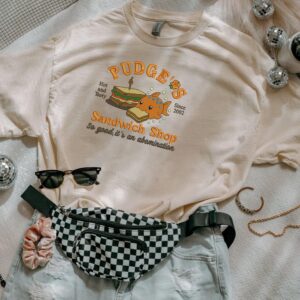 Pudge’s Sandwich Shop Embroidered T-Shirt