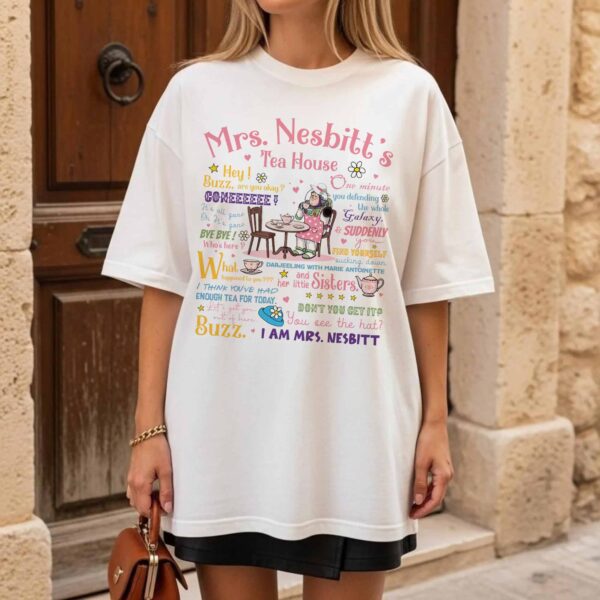 Funny Lines Mrs. Nesbitt’s Tea House, Toy Story Buzz Lightyear T-Shirt