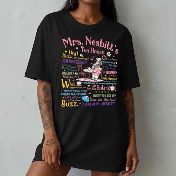 Funny Lines Mrs. Nesbitt’s Tea House, Toy Story Buzz Lightyear T-Shirt