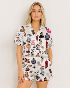 Pedro Pascal Meme Satin Short Pajamas