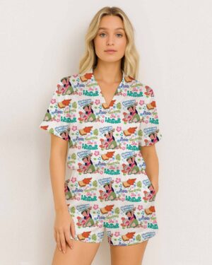 Hawaiian Punch Lilo and Myrtle Meme – Satin Short Pajamas
